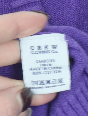 Mens UK Size L Crew Clothing Co. Purple Pullover Jumper