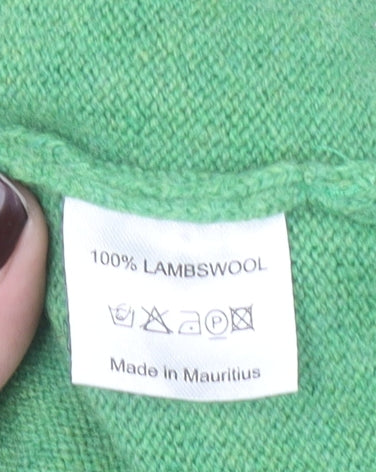 CHARLES Men’s Green Lambswool V-Neck Jumper XL