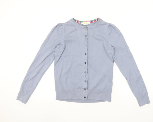 Boden Women Blue Cotton Knit Button Cardigan Size S