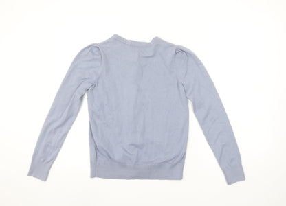 Boden Women Blue Cotton Knit Button Cardigan Size S