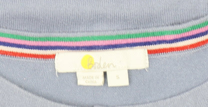 Boden Women Blue Cotton Knit Button Cardigan Size S