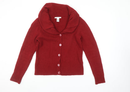 Womens UK Size L Sarah Spencer Red Cardigan Jumper