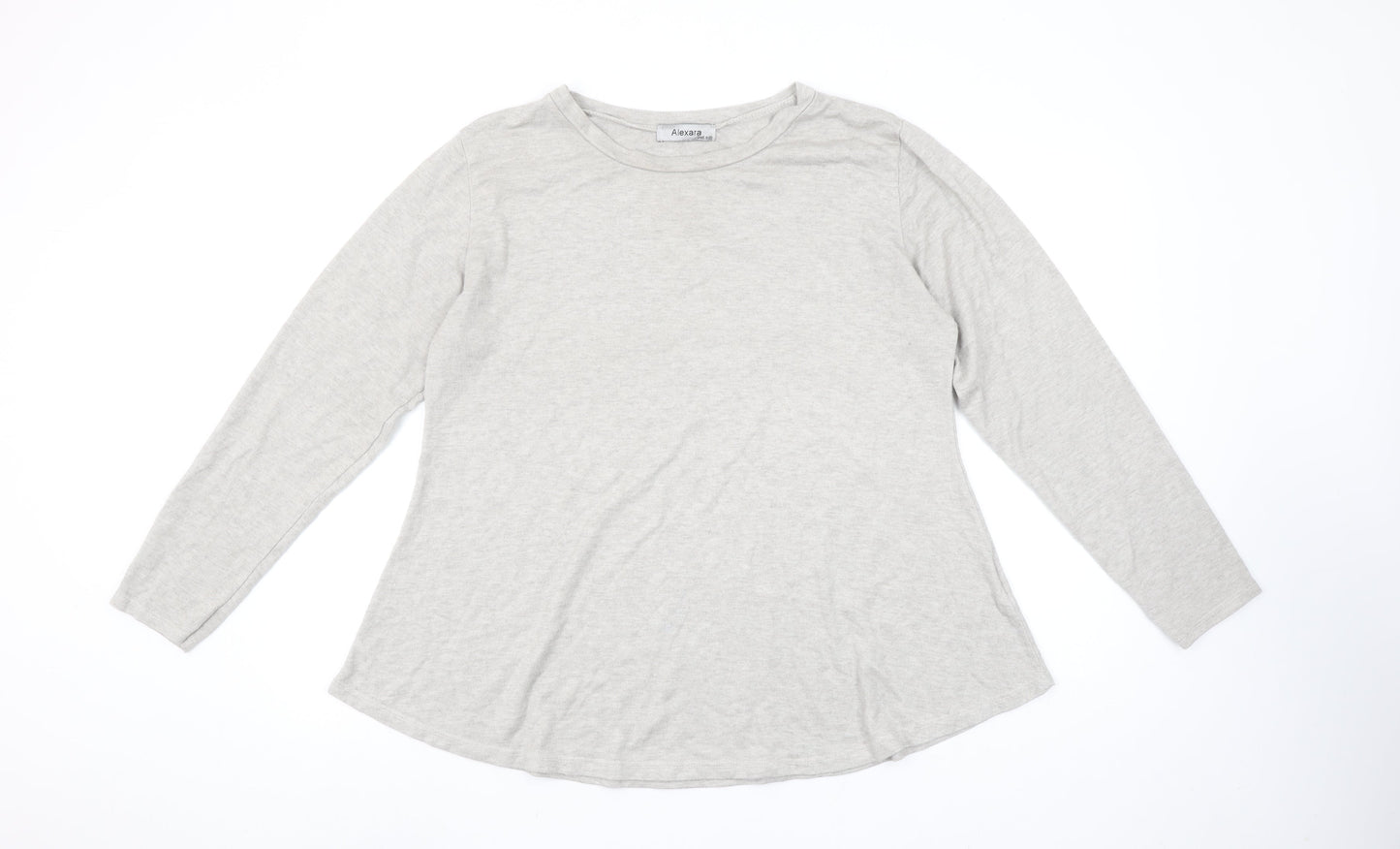 Womens UK Size One Size Alexara Grey Basic T-Shirt
