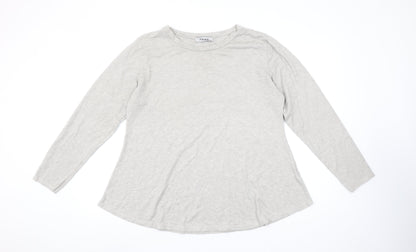 Womens UK Size One Size Alexara Grey Basic T-Shirt