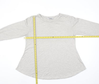 Womens UK Size One Size Alexara Grey Basic T-Shirt