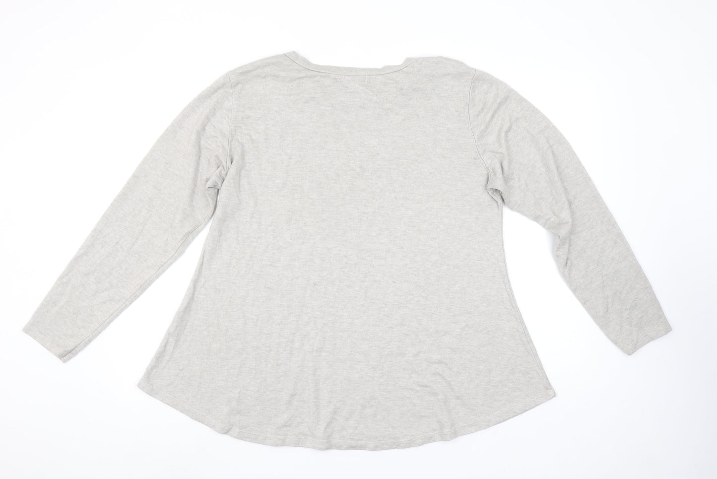 Womens UK Size One Size Alexara Grey Basic T-Shirt