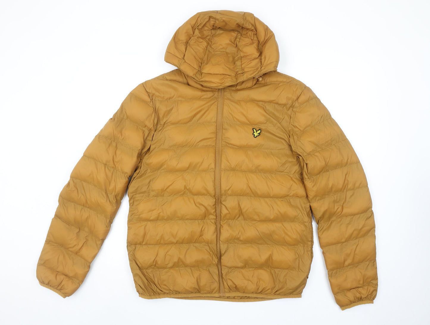 Lyle & Scott Men's Brown Hooded Puffer Jacket Size M
