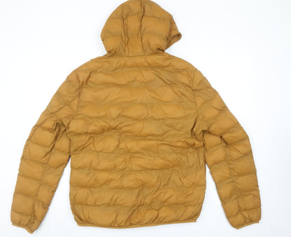 Lyle & Scott Men's Brown Hooded Puffer Jacket Size M