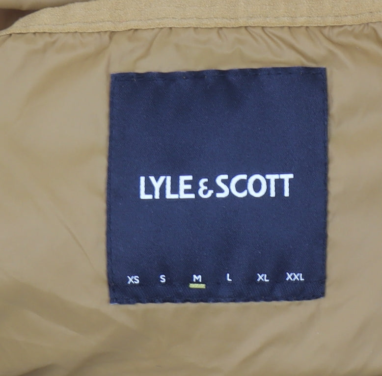 Lyle & Scott Men's Brown Hooded Puffer Jacket Size M