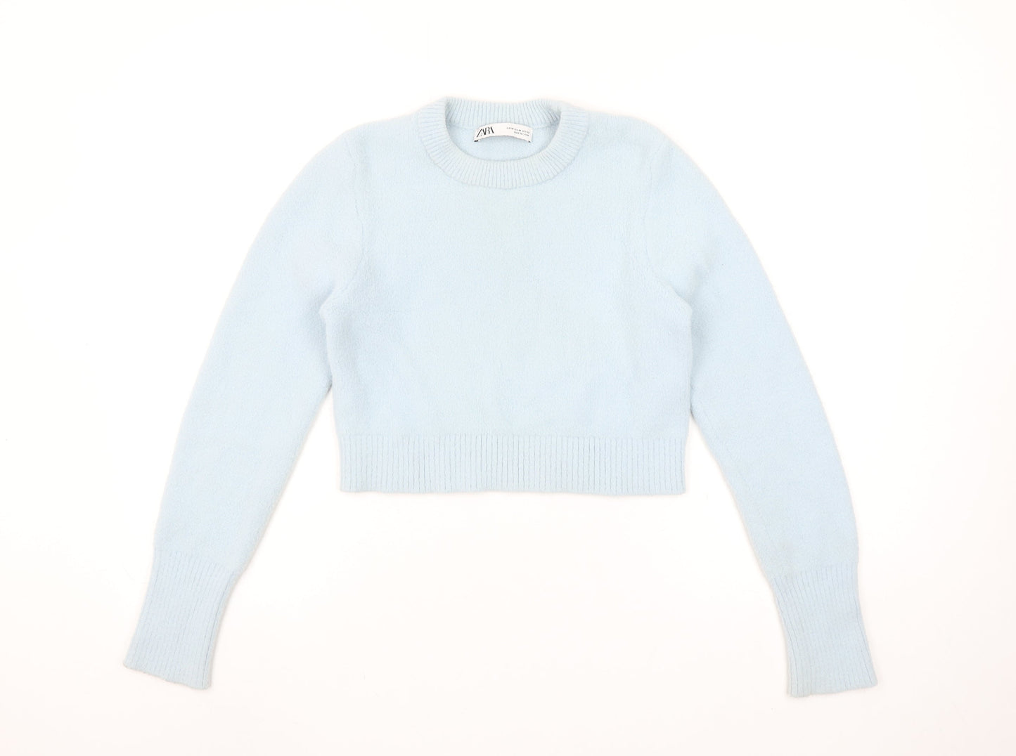 Womens UK Size 12 Zara Blue Pullover Jumper