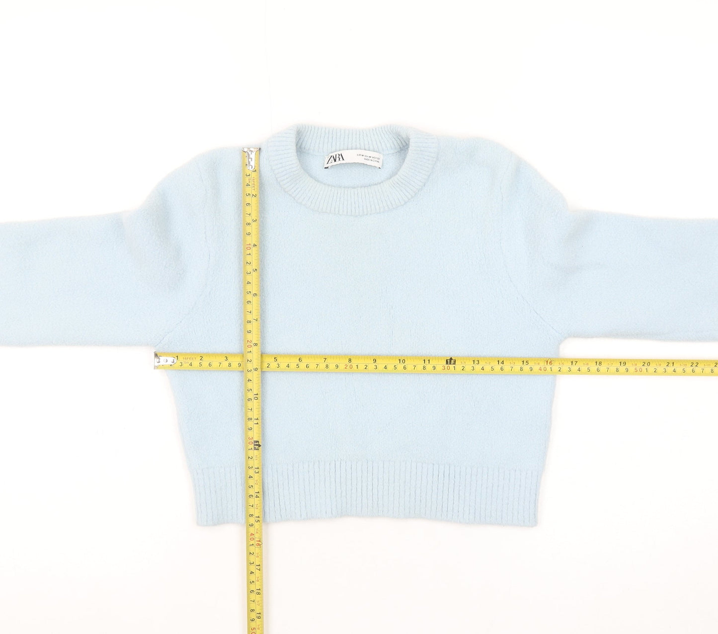 Womens UK Size 12 Zara Blue Pullover Jumper
