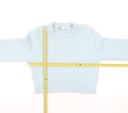Womens UK Size 12 Zara Blue Pullover Jumper
