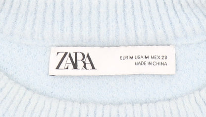 Womens UK Size 12 Zara Blue Pullover Jumper