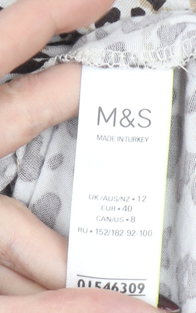 Womens UK Size 12 Marks and Spencer Multicoloured Basic T-Shirt