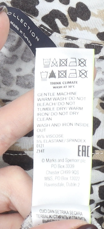 Womens UK Size 12 Marks and Spencer Multicoloured Basic T-Shirt