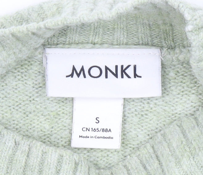 Womens UK Size S Monki Green Pullover Jumper
