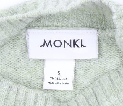 Womens UK Size S Monki Green Pullover Jumper
