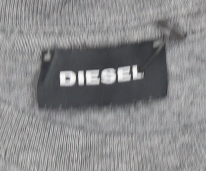 Boys UK Size 10 Years Diesel Grey Basic T-Shirt