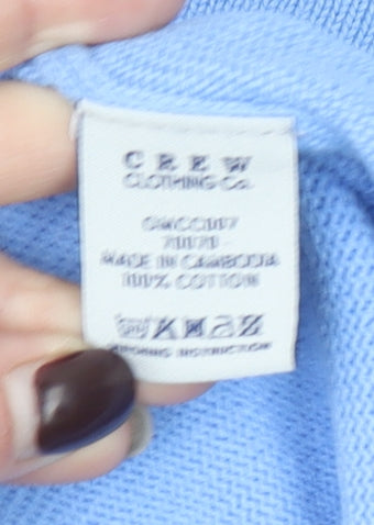 Crew Clothing Co. Men's Blue V-Neck Cotton Jumper M