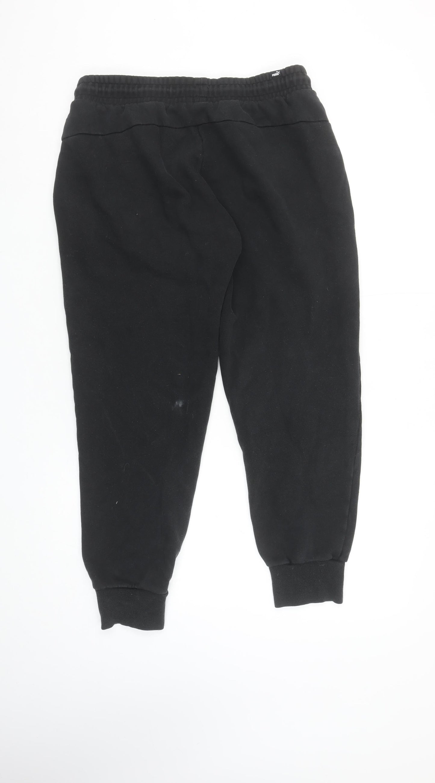 Puma Women’s Black Jogger Sweatpants M Fleece Elastic Waist