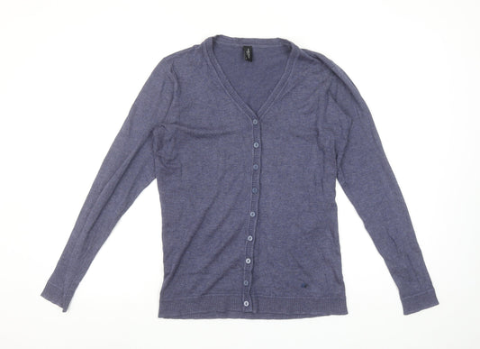 Womens UK Size S Piazza Italia Blue Cardigan Jumper