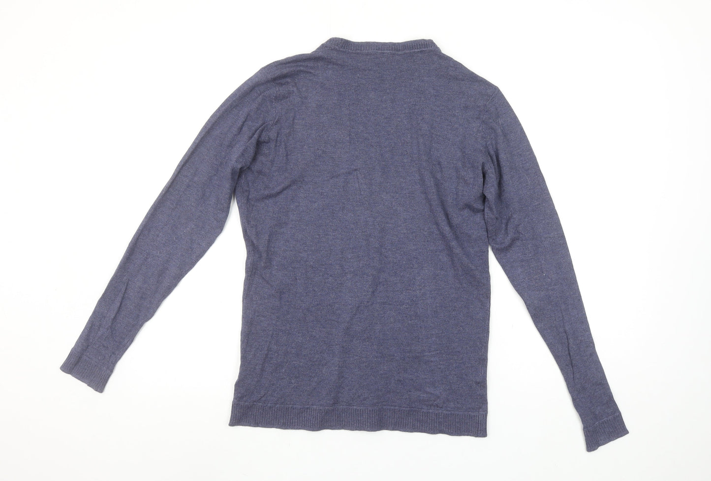 Womens UK Size S Piazza Italia Blue Cardigan Jumper