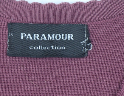 Womens UK Size XL Paramour Collection Purple Cardigan Jumper