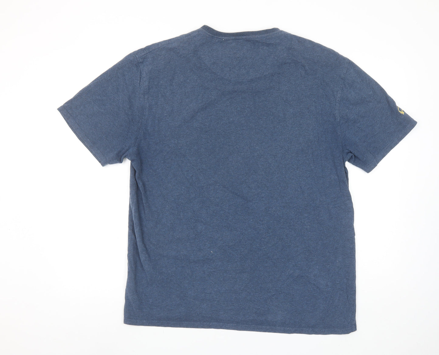 Raging Bull Men Blue XL Graphic Crew Neck Cotton T-Shirt