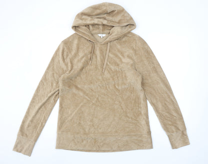 Cotton Traders Women Beige Size 14 Pullover Hoodie Corduroy Effect