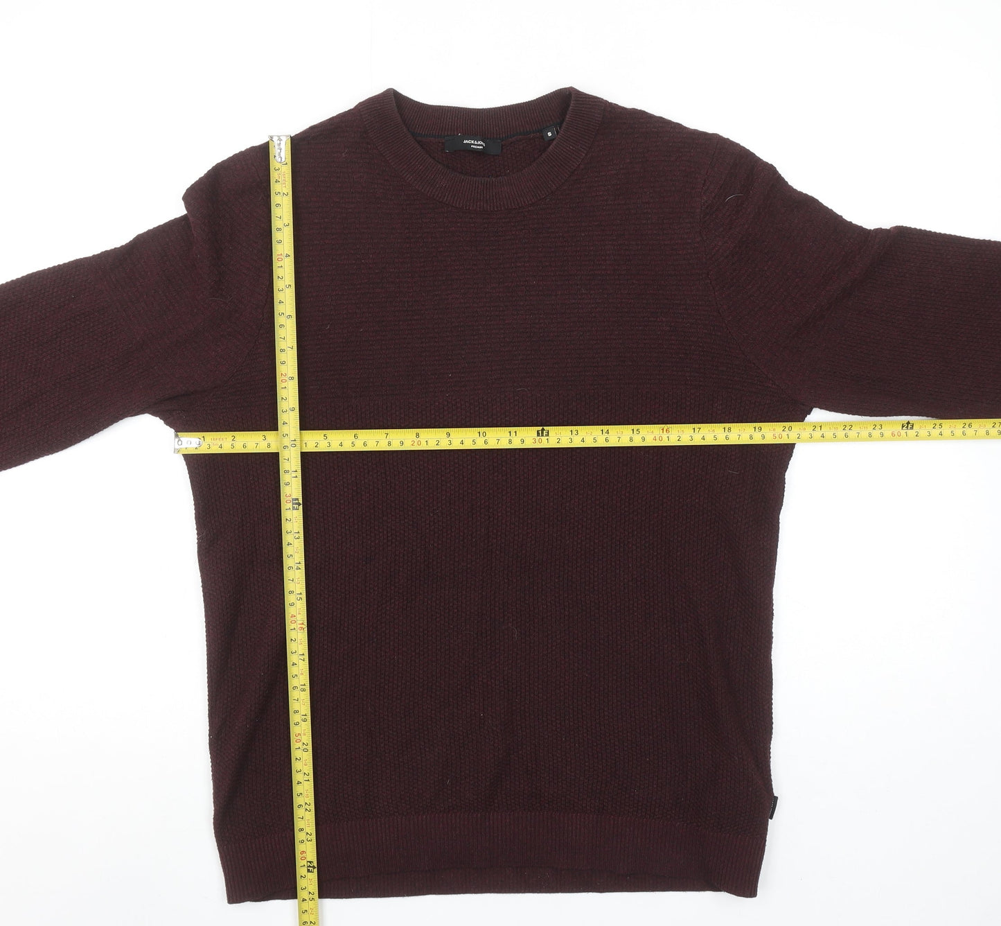 Mens UK Size S JACK & JONES Brown Pullover Jumper