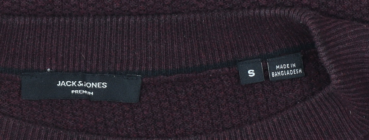 Mens UK Size S JACK & JONES Brown Pullover Jumper