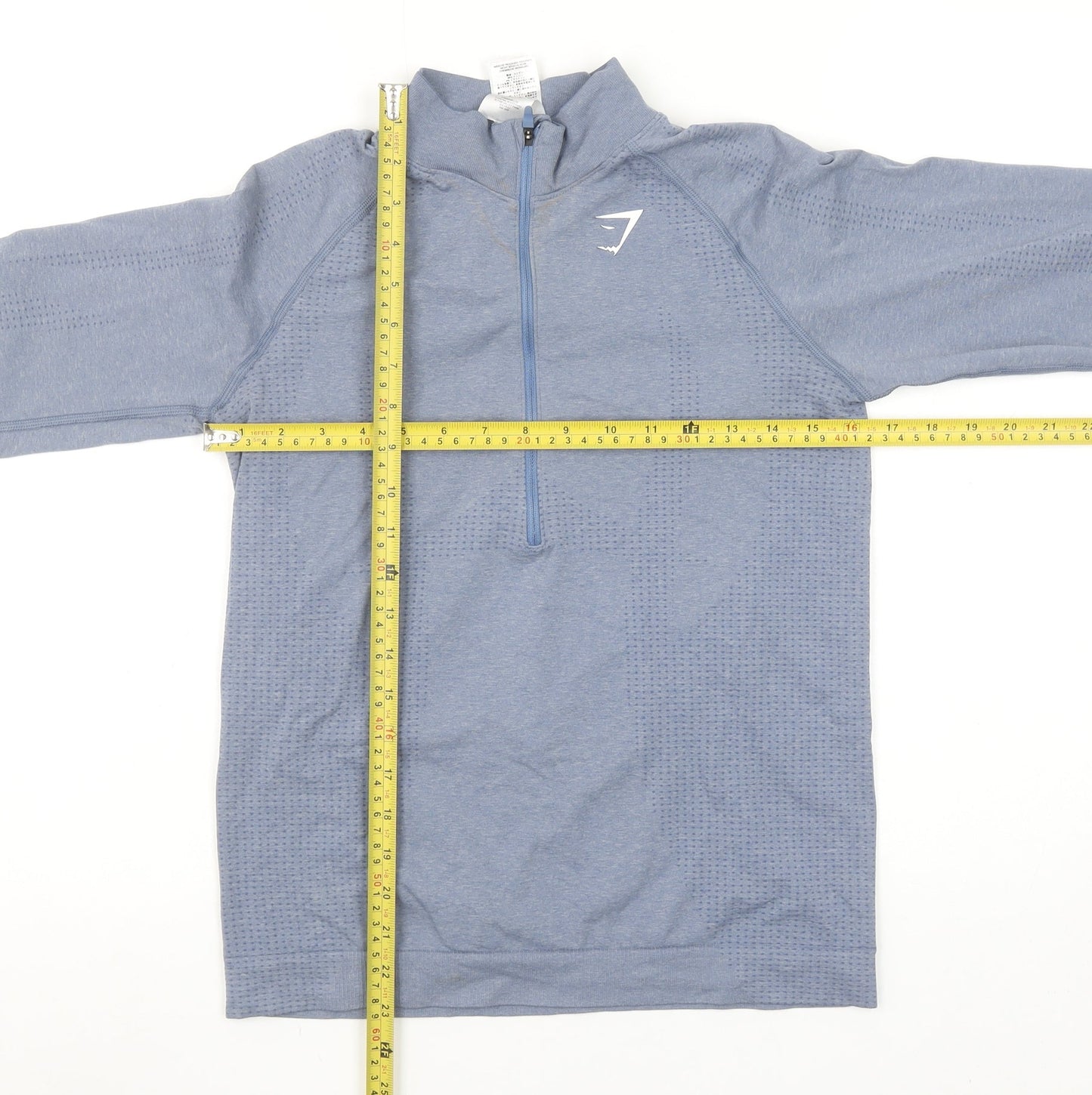 Gymshark Womens Blue Long Sleeve 1/4 Zip Lightweight Activewear Top L