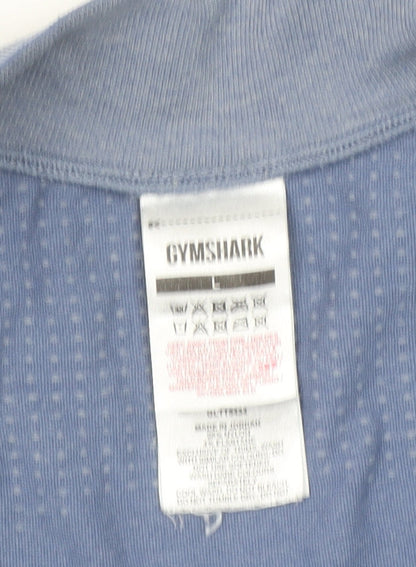 Gymshark Womens Blue Long Sleeve 1/4 Zip Lightweight Activewear Top L