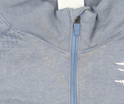 Gymshark Womens Blue Long Sleeve 1/4 Zip Lightweight Activewear Top L