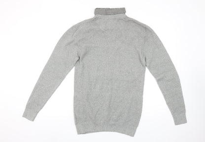 Next Men’s Grey Cotton Crew Neck Jumper Size S Classic Knit