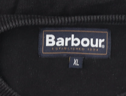 Barbour Men's Black Cotton Crew Neck Pullover Jumper XL