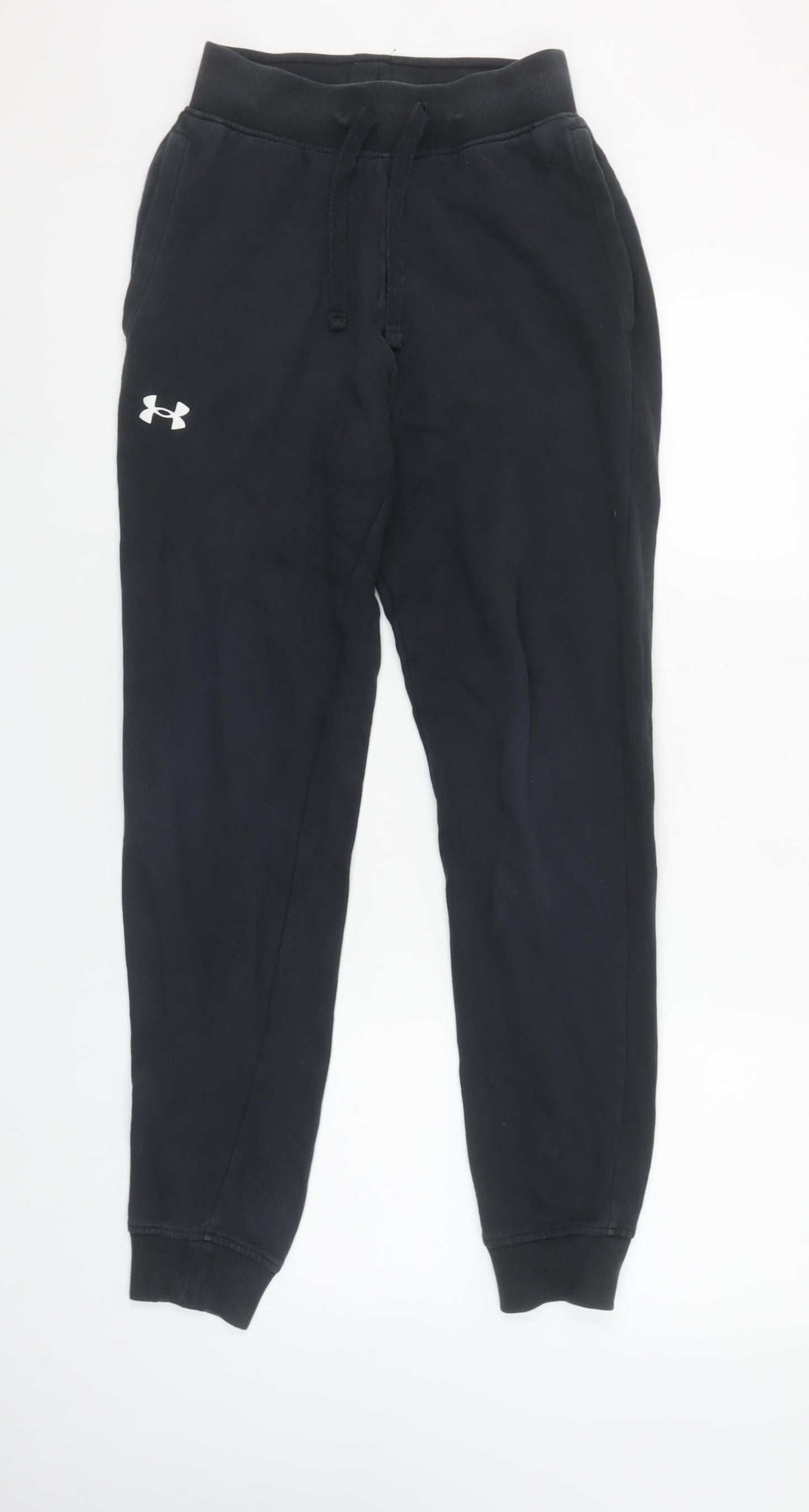 Womens UK Size XS Under armour Relaxed Fit Jogger Black Trousers