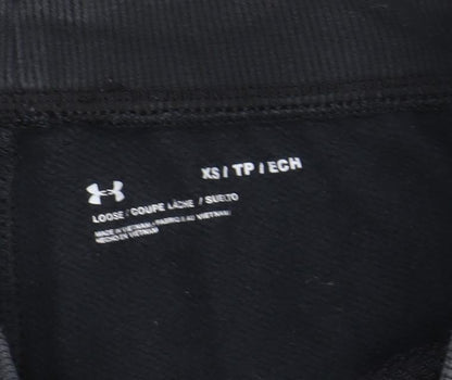 Womens UK Size XS Under armour Relaxed Fit Jogger Black Trousers