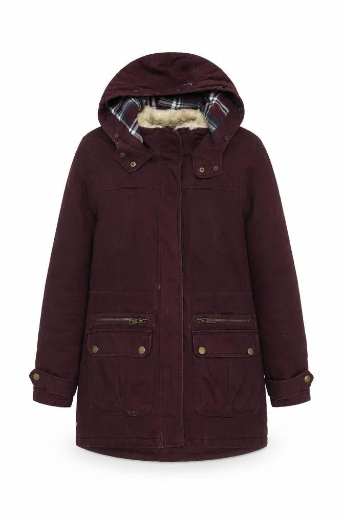 Womens UK Size 8 New Look Brown Parka Coat