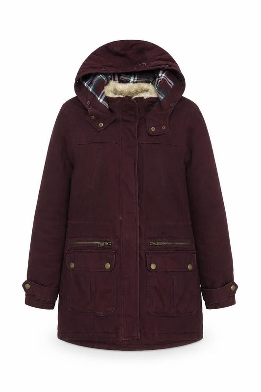 Womens UK Size 8 New Look Brown Parka Coat