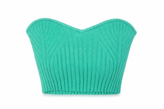 Womens UK Size S Urban Outfitters Green Cropped Tank