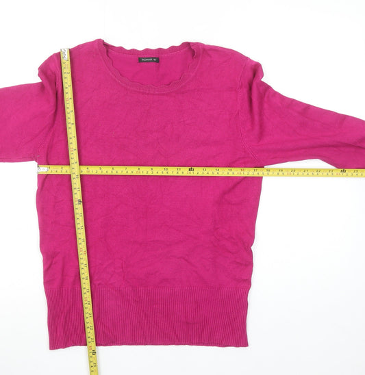 Womens UK Size 12 Roman Pink Pullover Jumper
