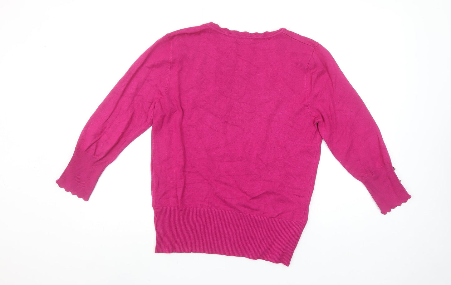 Womens UK Size 12 Roman Pink Pullover Jumper