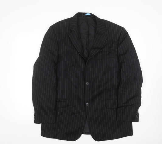Mens UK Size 42 Rosselini Regular Black Suit Jacket