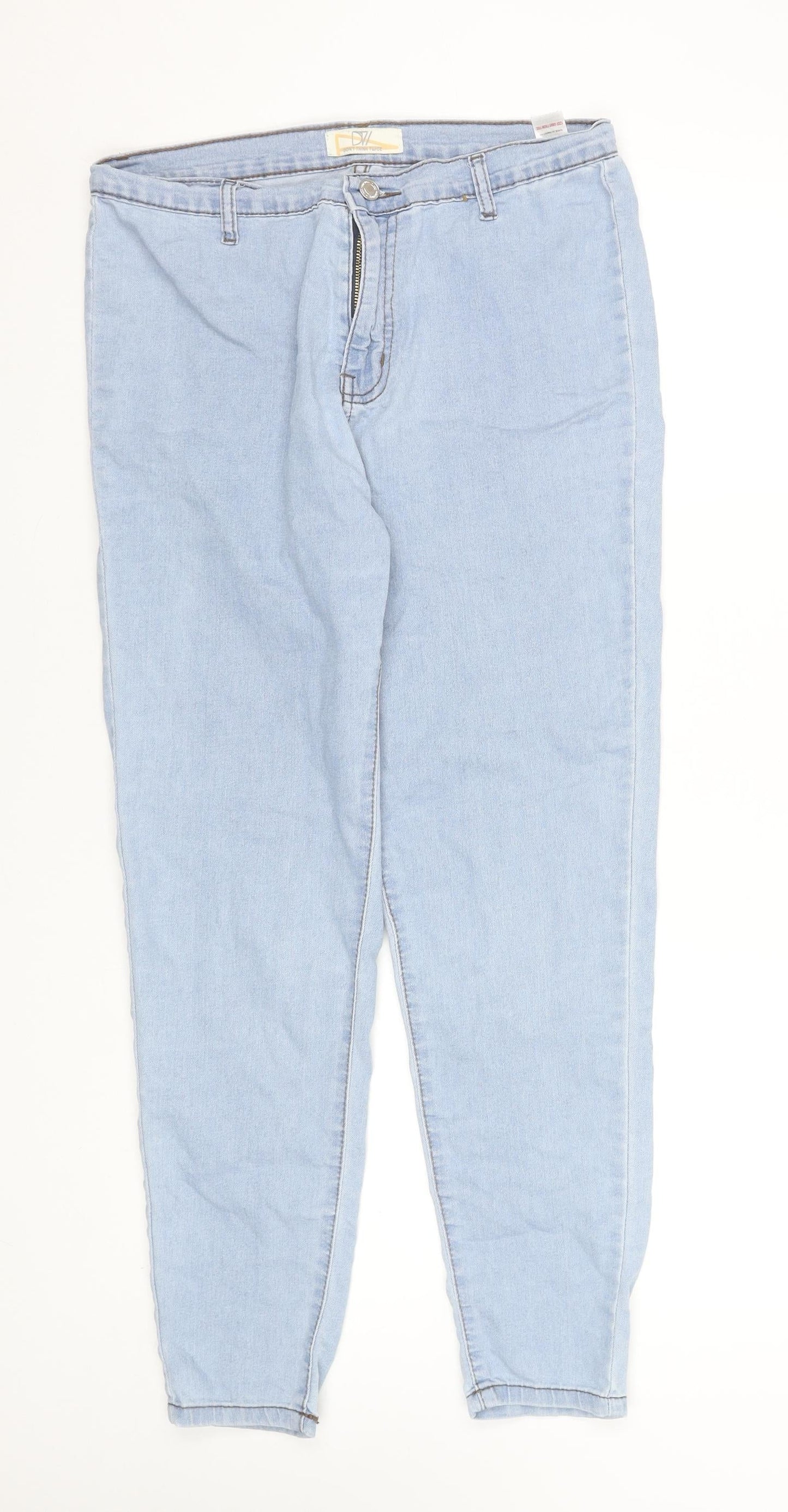 Don't Think Twice Women's Blue Mom Jeans Size 12 High Rise Denim