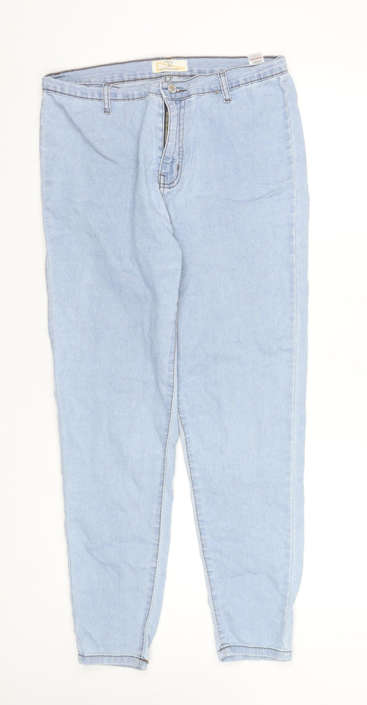 Don't Think Twice Women's Blue Mom Jeans Size 12 High Rise Denim