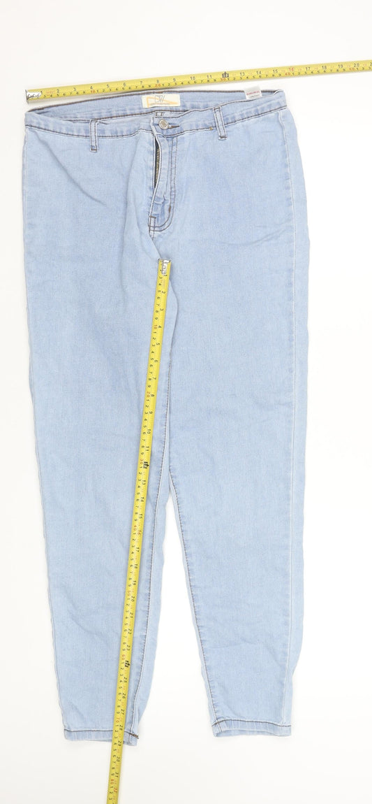 Don't Think Twice Women's Blue Mom Jeans Size 12 High Rise Denim