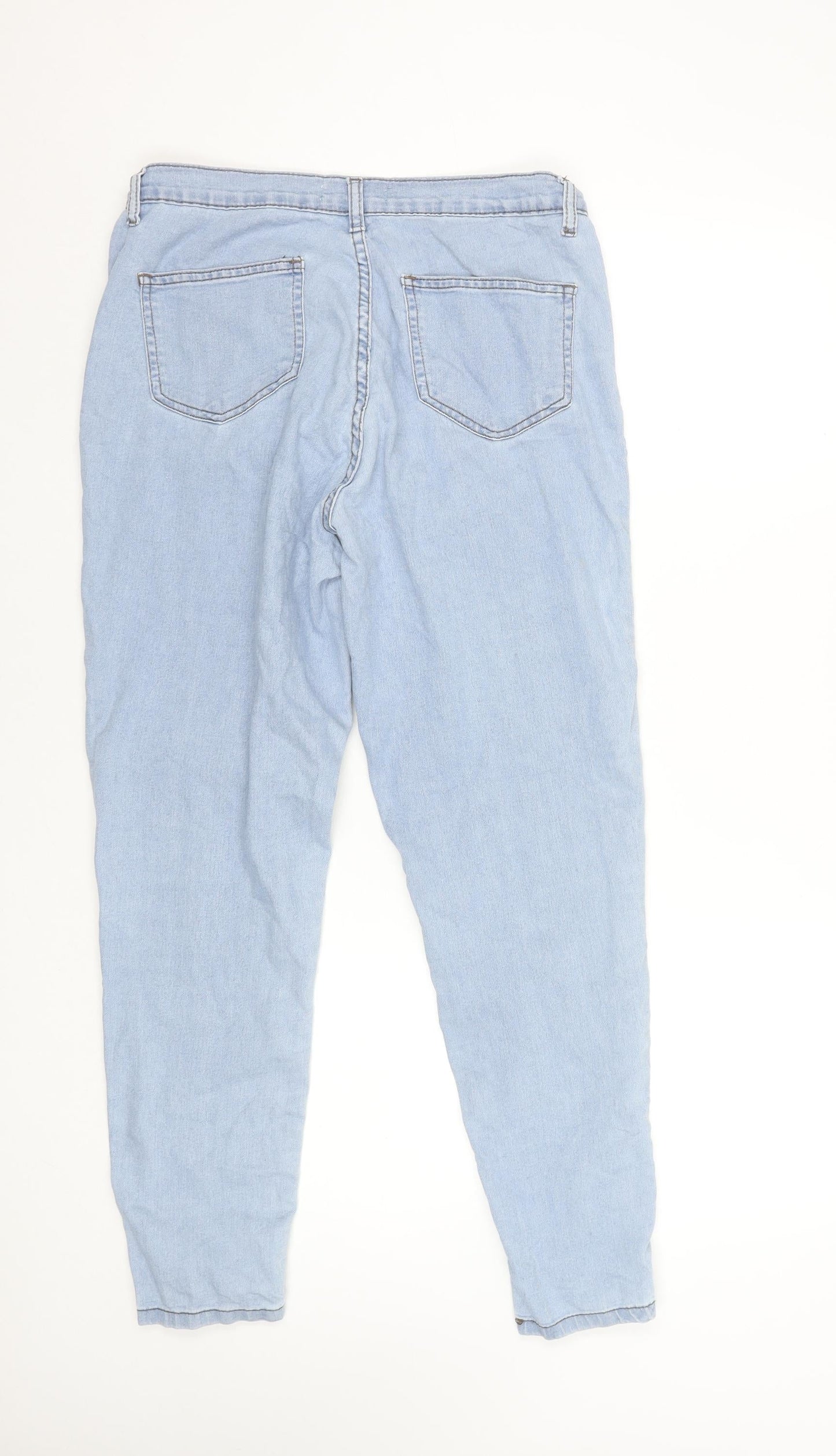 Don't Think Twice Women's Blue Mom Jeans Size 12 High Rise Denim