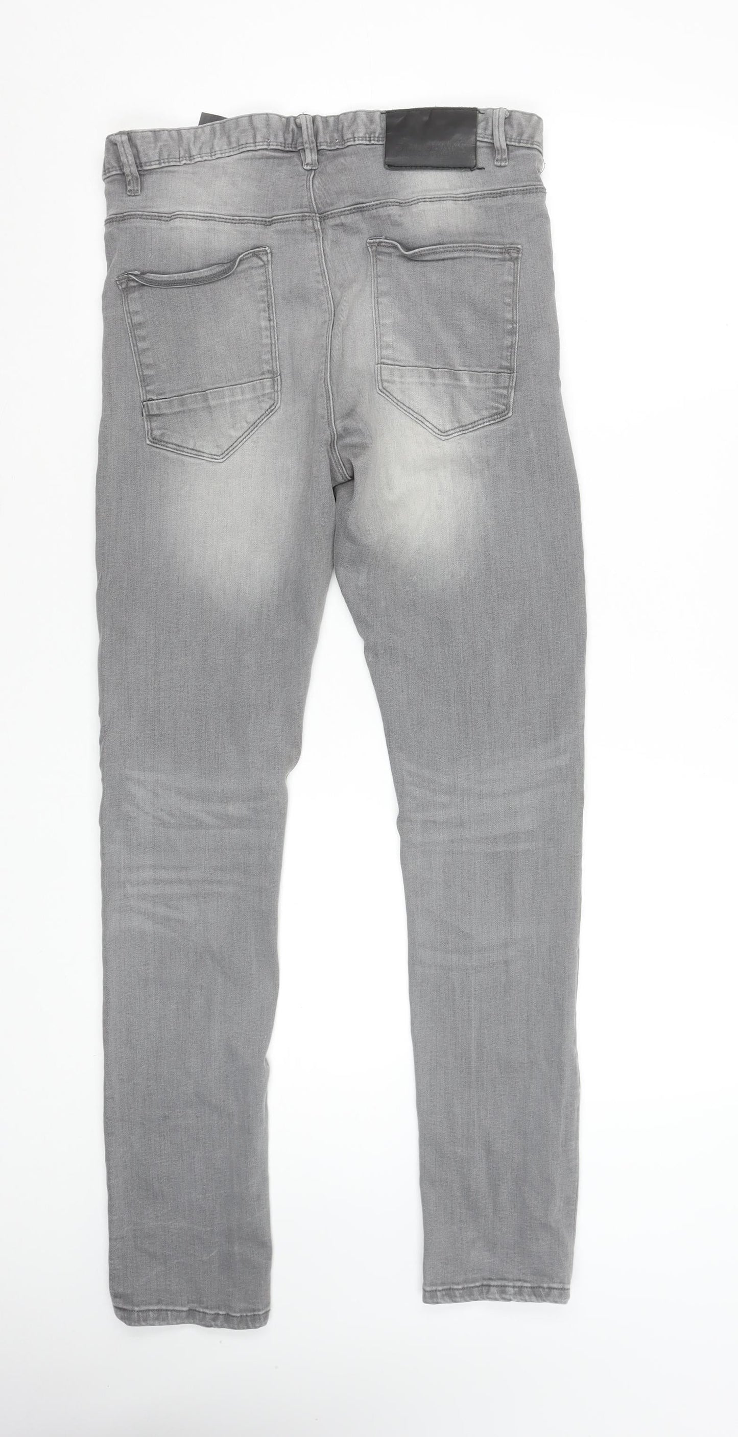 DML Jeans Men's Grey Skinny Fit Denim Jeans 30W 30L