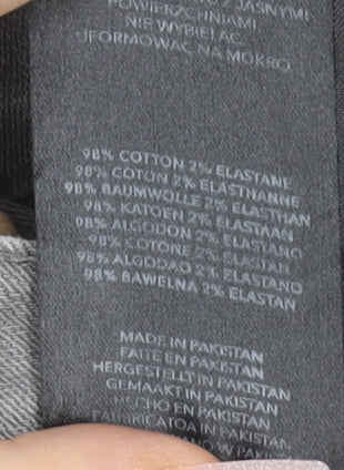 DML Jeans Men's Grey Skinny Fit Denim Jeans 30W 30L